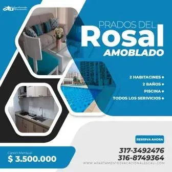 Prados del Rosal apartamento Sur Amoblado para arriendo