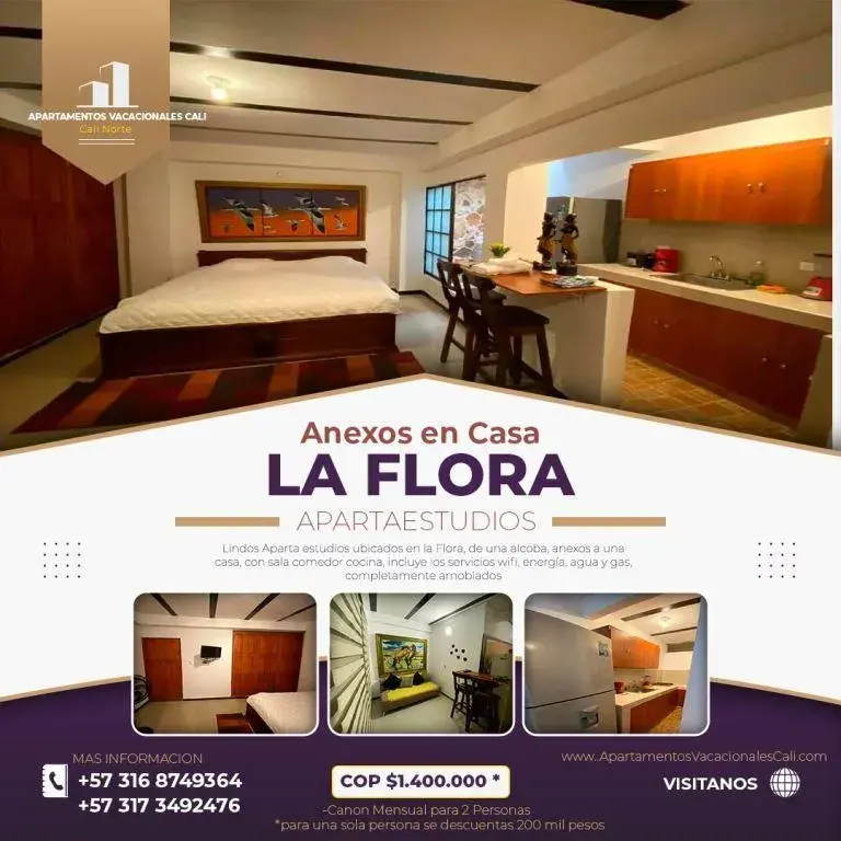 Apartaestudio en la flora Amoblado para arriendo