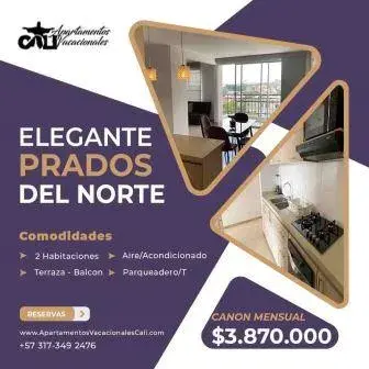 Prados del norte apartamento Norte Amoblado para arriendo
