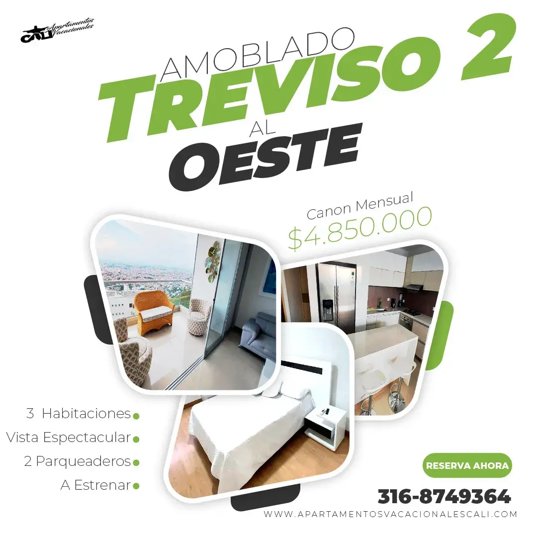 Apartamento Treviso Oeste Amoblado para arriendo